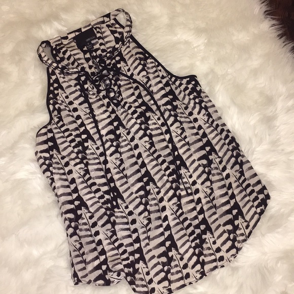 Greylin Silk Zebra Print Halter Tank - Picture 1 of 6